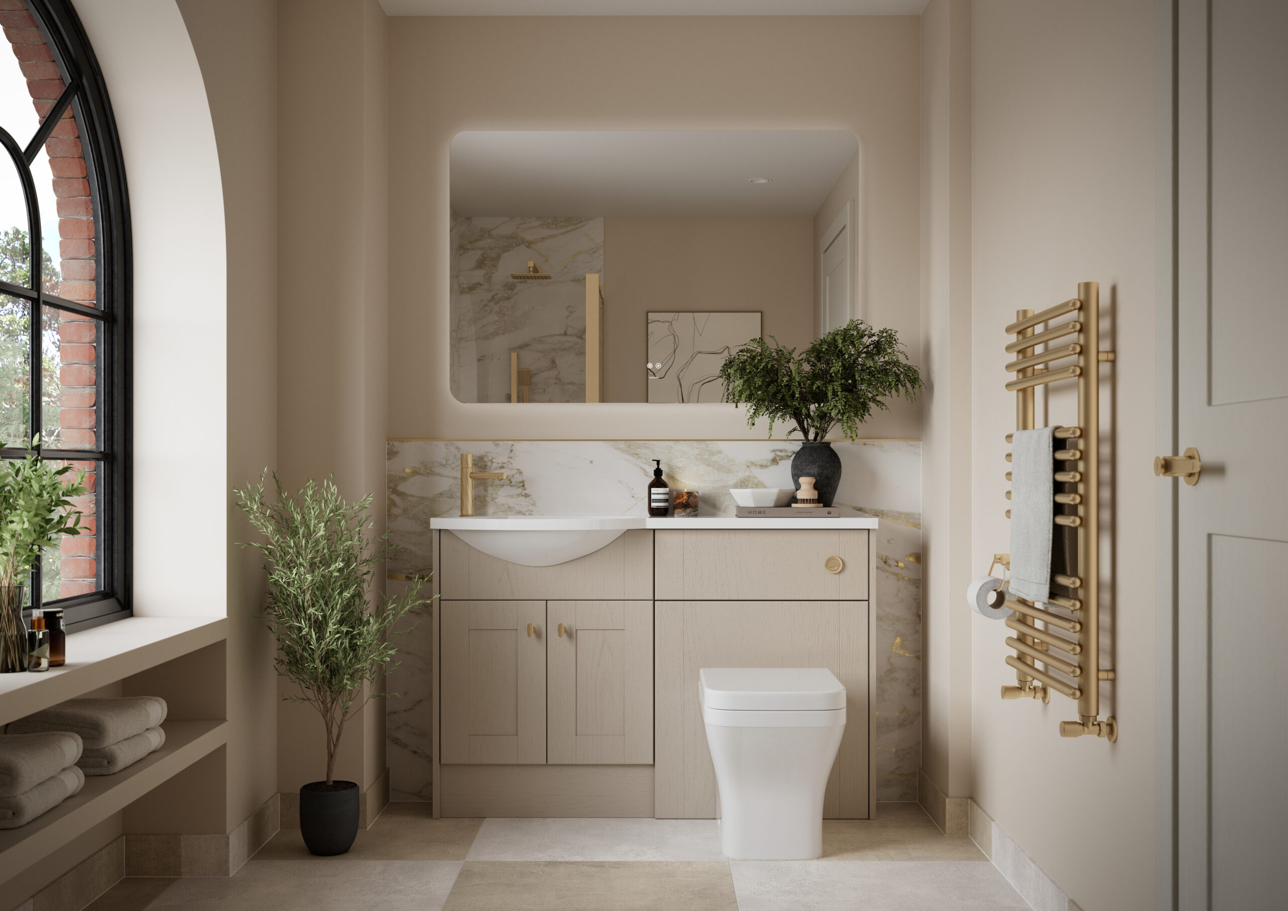 Chiltern Bathroom Furniture Calypso Contour Truffle
