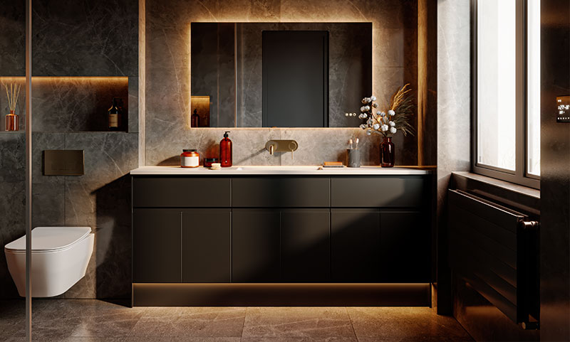 Calypso Selter Fitted Bathroom Furniture in Slate