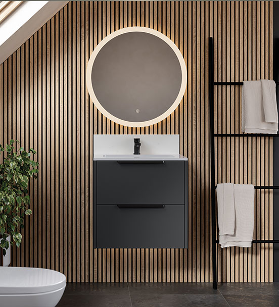 Brecon calypso Bathroom Furniture Dark grey