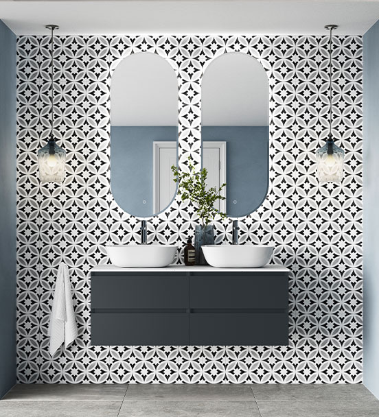 Brenta calypso Bathroom Furniture Dark grey