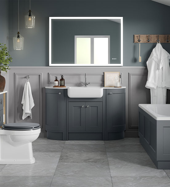Pentland calypso Bathroom Furniture Dark grey