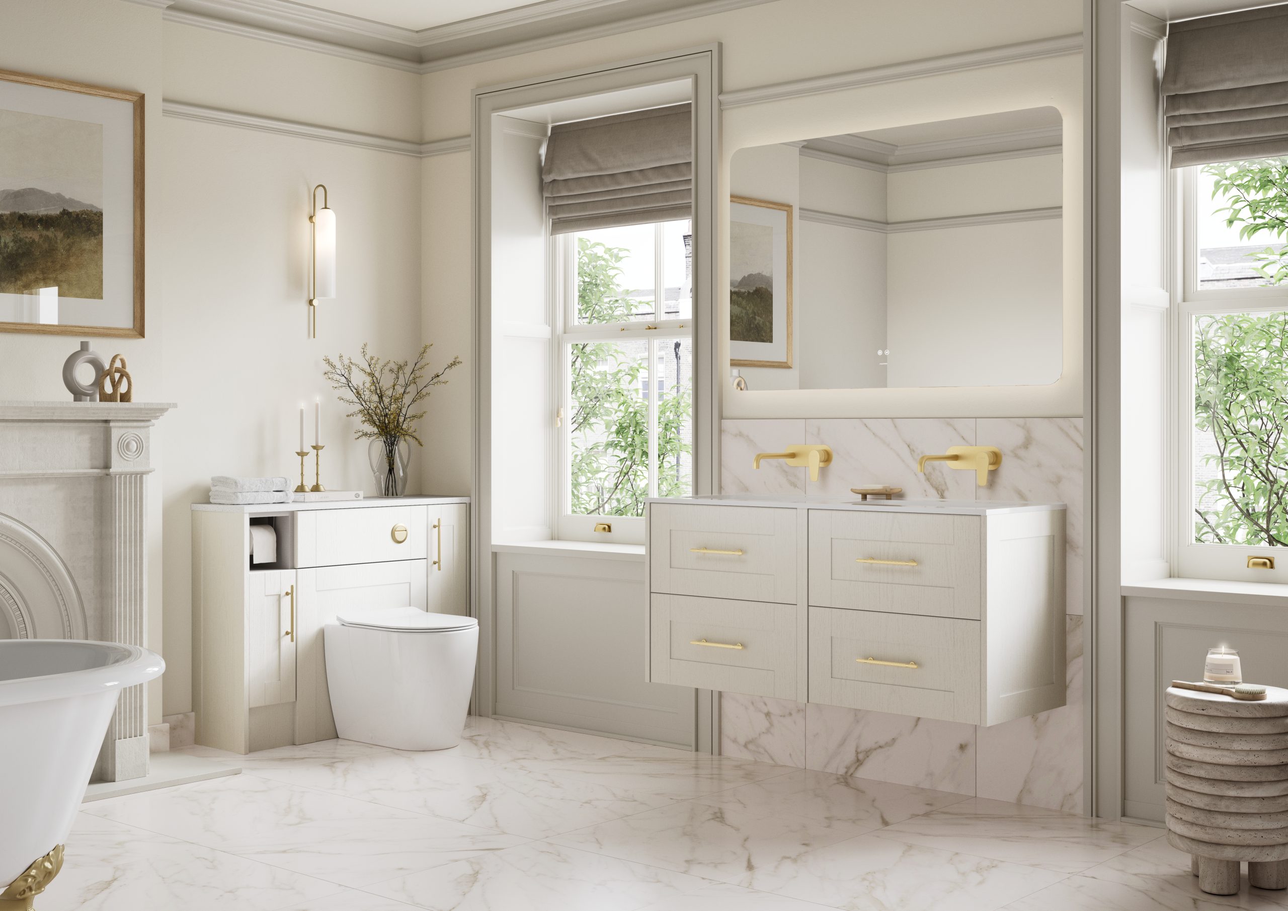 Chiltern Bathroom Furniture Calypso Contour Porcelain White
