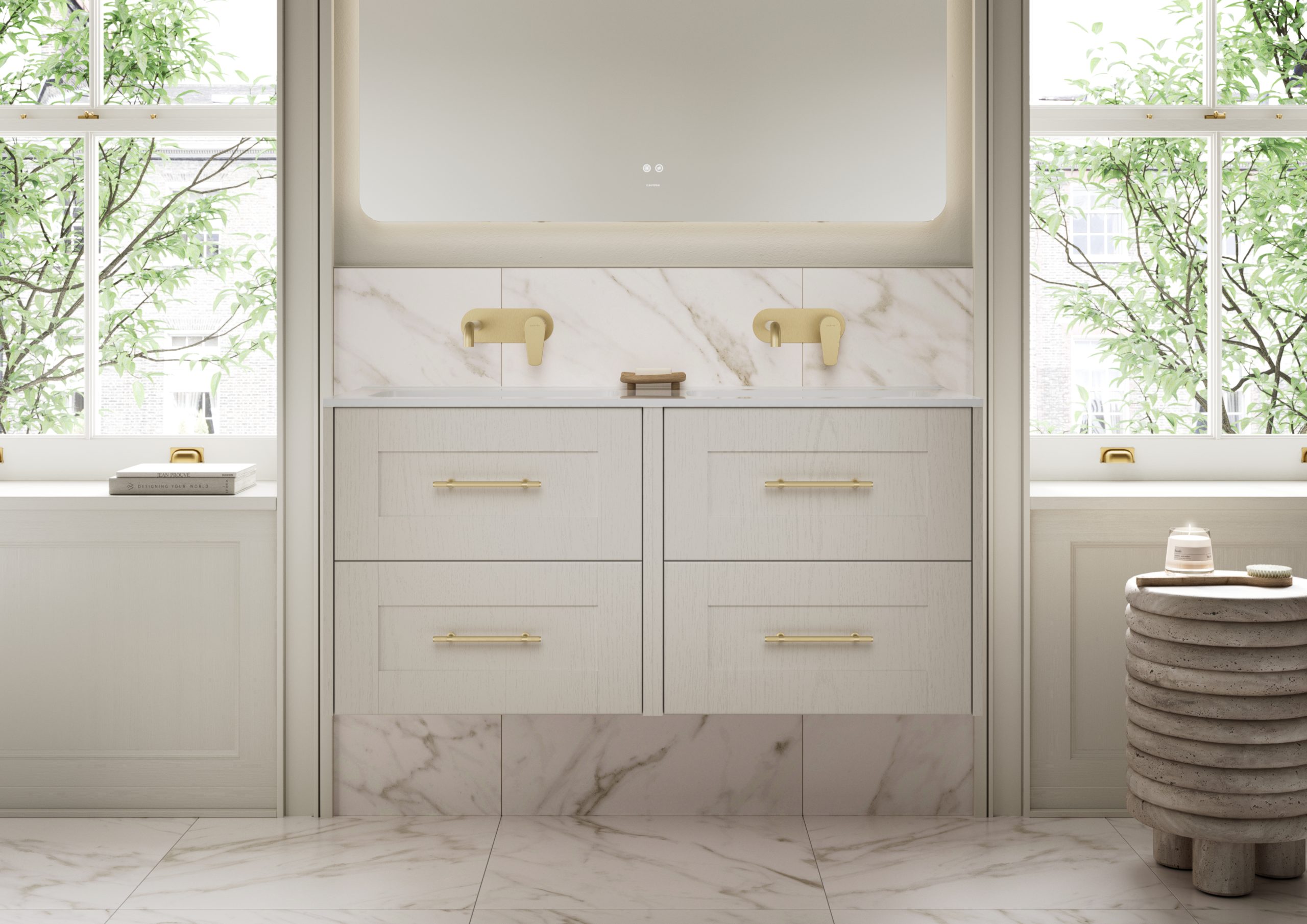 Chiltern Bathroom Furniture Calypso Contour Porcelain White