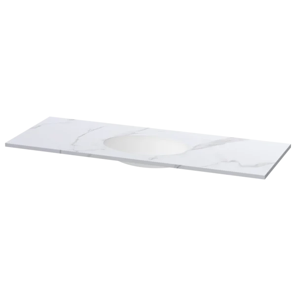 Calypstone Worktop with Undermount Basin 1244 Cirrus White
