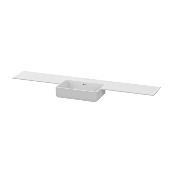 Caluso Composite Semi-Recessed Wing Basin 1844 Centre Bowl NTH Matt White