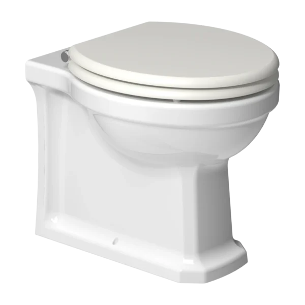 Georgia Back to Wall Pan with Wentworth Seat Cotton White