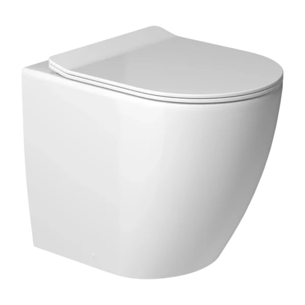 Aurora Back To Wall Pan Rimless with Collerina Seat