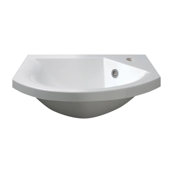 ART Cast Semi-Recessed Basin 400 Slim White