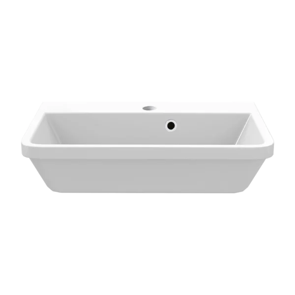 Elan Cast Semi-Recessed Basin 600 White