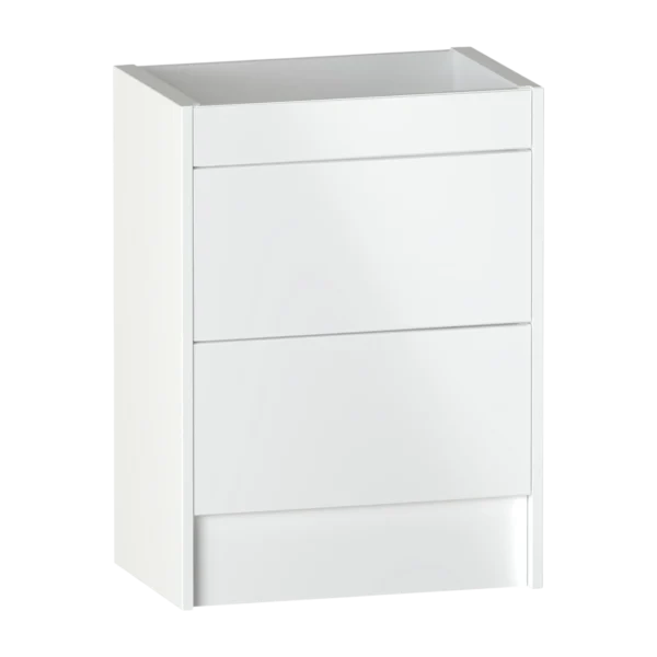 Brecon Floor Standing Vanity Unit 600 Two Drawer Slim