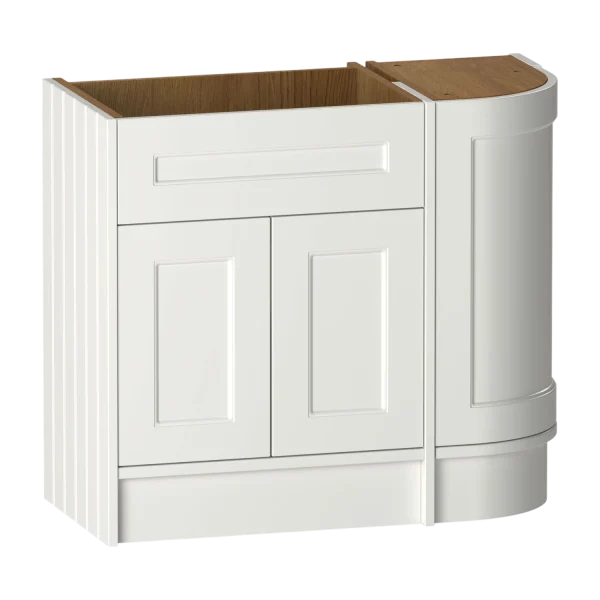Pentland Floor Standing Vanity Unit 942 Three Door Right Curved