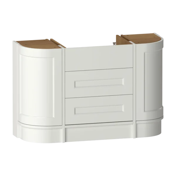 Pentland Floor Standing Vanity Unit 1246 Two Drawer Two Door Curved