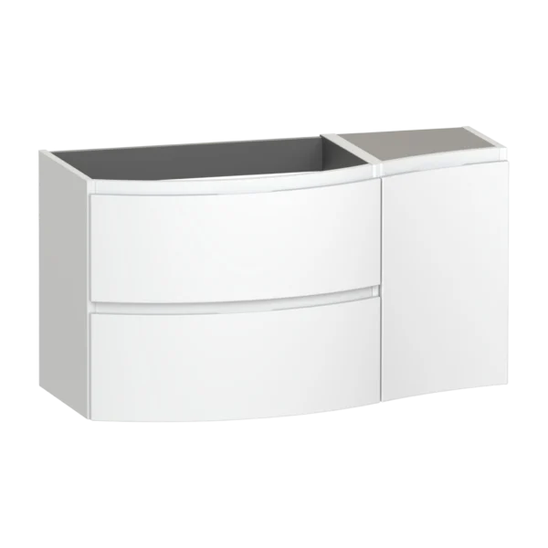 Levanto Wall Hung Vanity Unit 1040 Two Drawer One Door Left Hand Basin