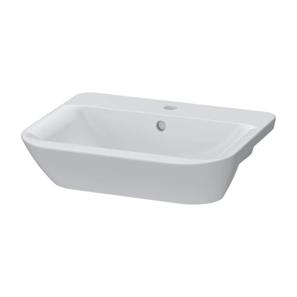 Cleveland Ceramic Semi-Recessed Basin 535 White