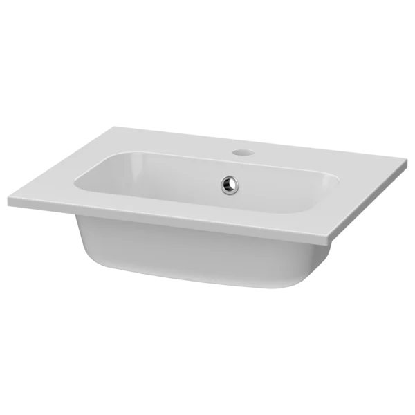 Idro Cast Vanity Basin 500 1TH Slim Gloss White