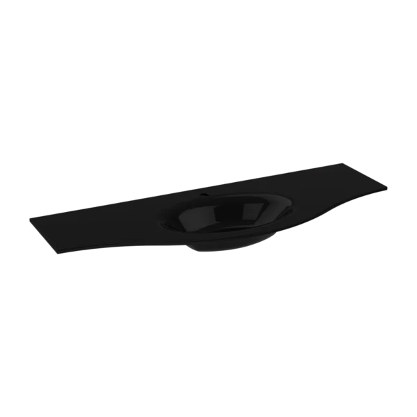 Orta Glass Vanity Wing Basin 1380 Centre Bowl Black