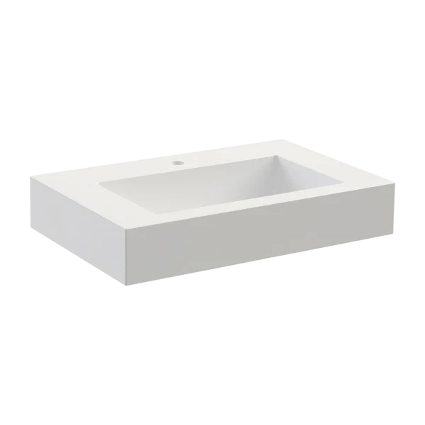 Forza Cast Vanity Basin 910 White